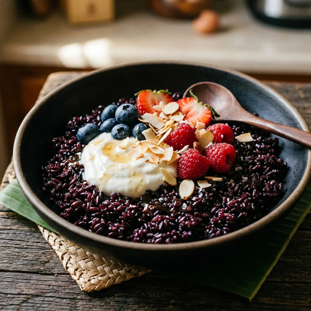 Black Rice Breakfast Bowl with Berries — Agriko black rice recipe