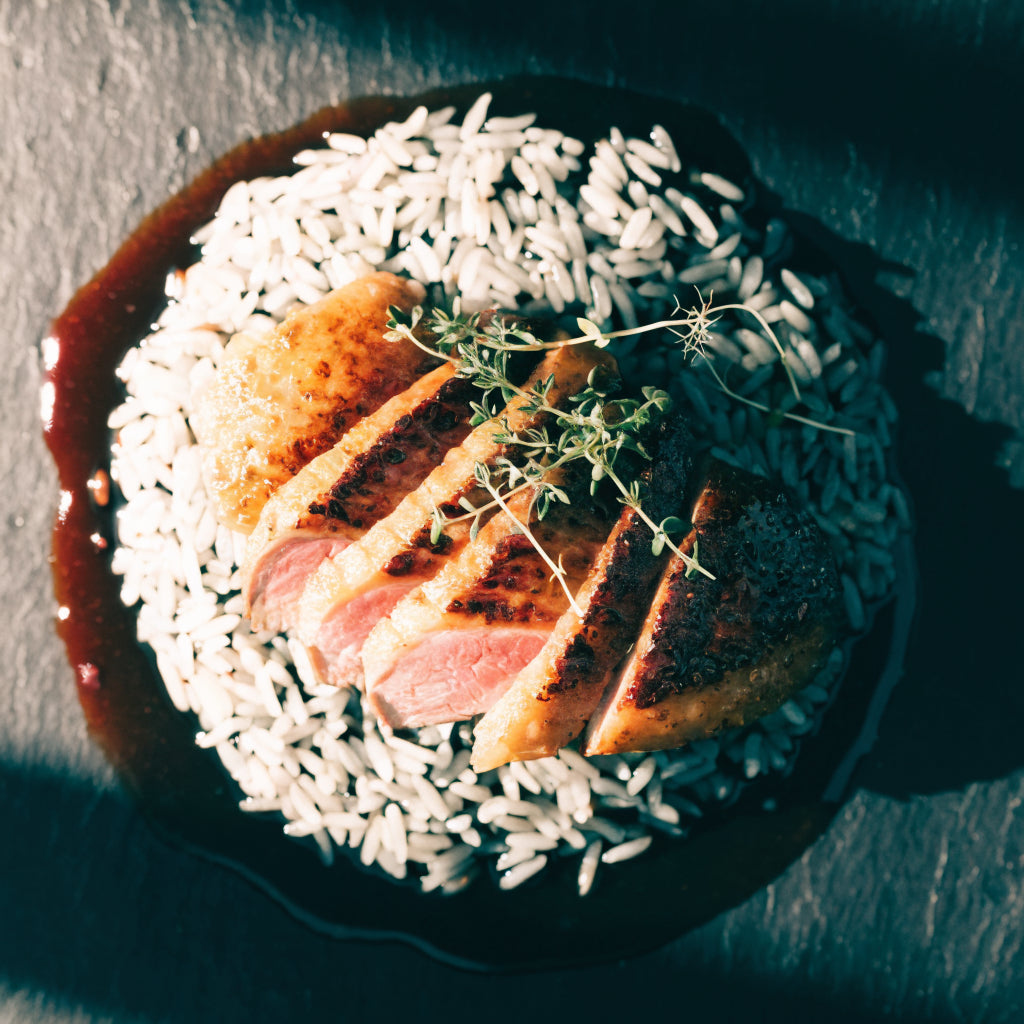 Black Rice with Pan-Seared Duck Breast
