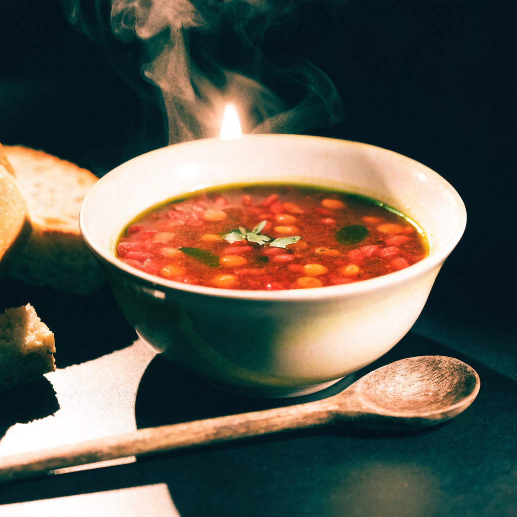 Red Rice and Lentil Soup