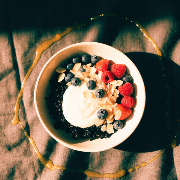Black Rice Breakfast Bowl with Berries