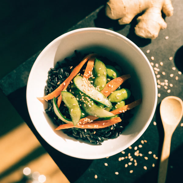 Black Rice and Edamame Salad
