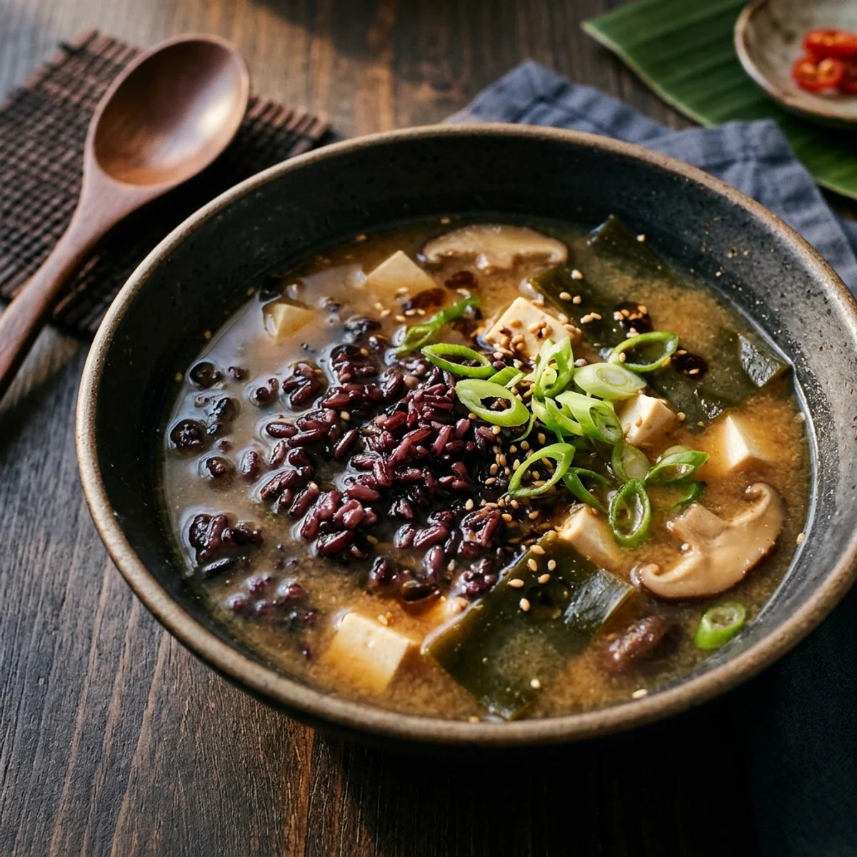 Black Rice Miso Soup — Agriko black rice recipe
