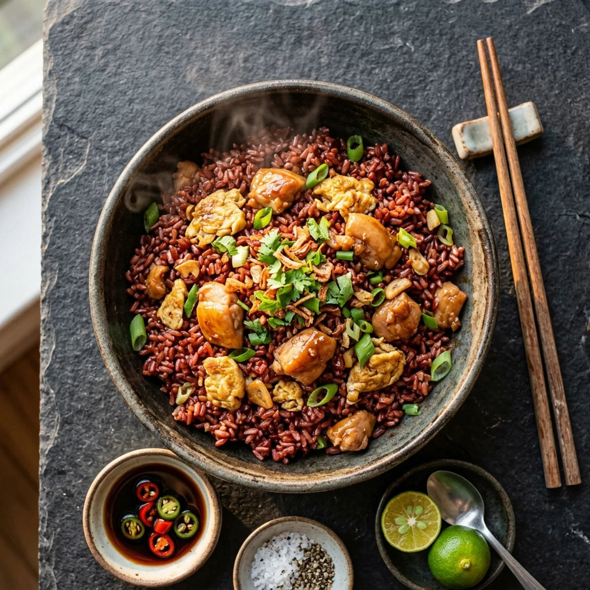 Red Rice Adobo Fried Rice — Agriko red rice recipe