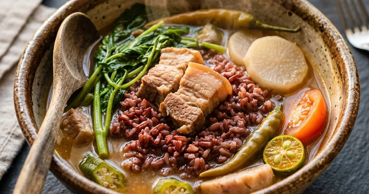 Sianing Rice Red Rice with Sinigang: A Tangy Nutty Meal | Agriko
