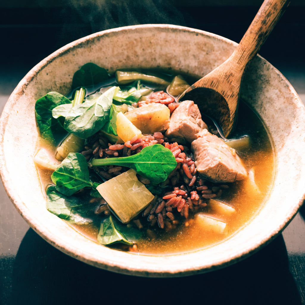 Red Rice with Sinigang