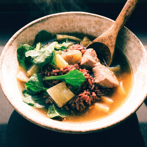 Red Rice with Sinigang