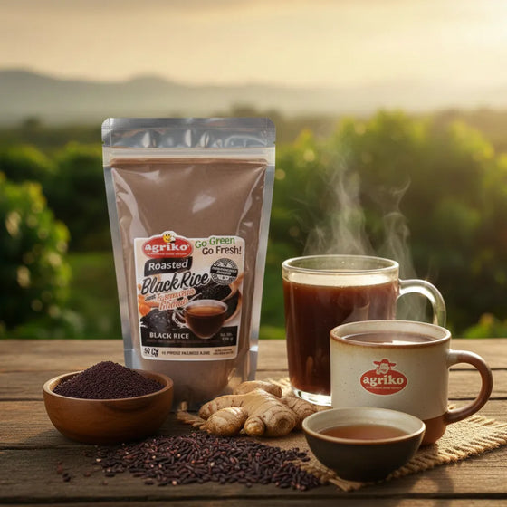 Roasted Black Rice with 5-in-1 Tea Powder Blend