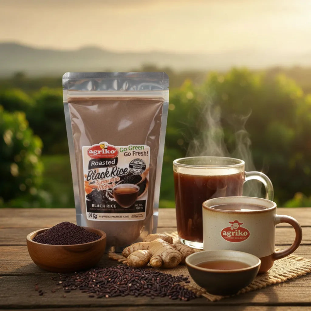 Roasted Black Rice with 5-in-1 Tea Powder Blend
