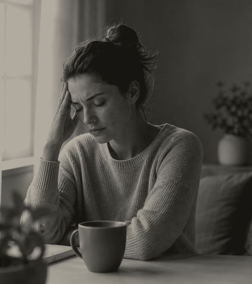 Woman feeling stressed and fatigued